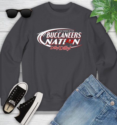 NFL A True Friend Of The Tampa Bay Buccaneers Dilly Dilly Football Sports Youth Sweatshirt 5
