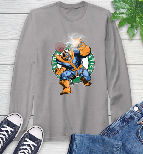 Boston Celtics NBA Basketball Thanos Avengers Infinity War Marvel Long Sleeve T-Shirt 6