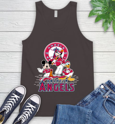 MLB Los Angeles Angels Mickey Mouse Donald Duck Goofy Baseball T Shirt Tank Top 6