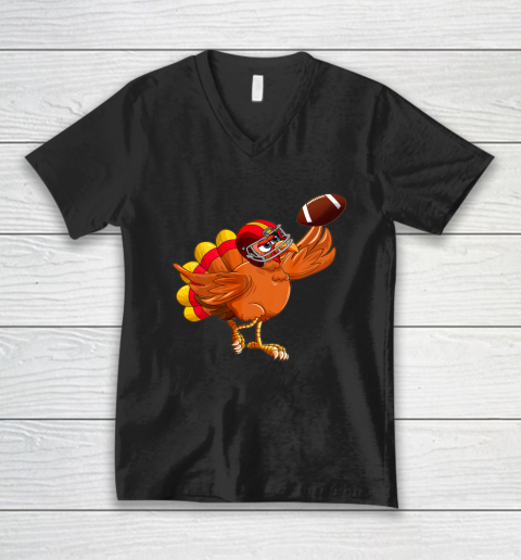 Turkey Bowl Thanksgiving Toddler Football Player Costume V-Neck T-Shirt