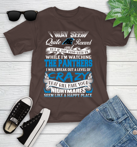 Carolina Panthers NFL Football Don't Mess With Me While I'm Watching My Team Youth T-Shirt 7