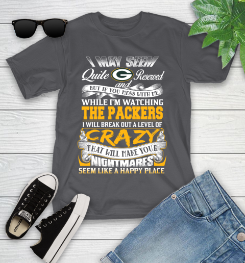 Green Bay Packers NFL Football Don't Mess With Me While I'm Watching My Team Youth T-Shirt 6