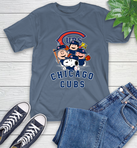MLB Chicago Cubs Snoopy Charlie Brown Woodstock The Peanuts Movie Baseball T Shirt T-Shirt 8