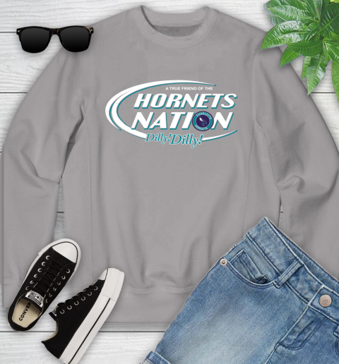 NBA A True Friend Of The Charlotte Hornets Dilly Dilly Basketball Sports Youth Sweatshirt 3