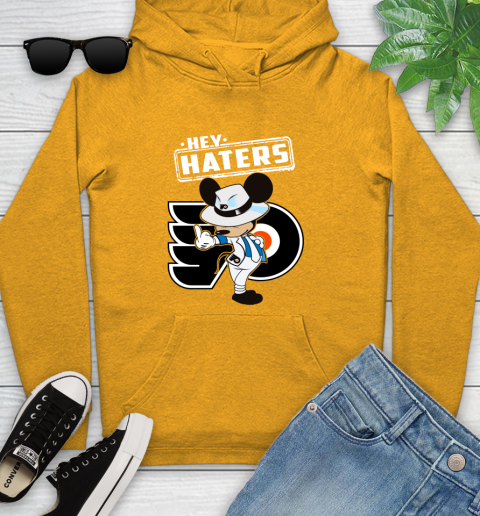 NHL Hey Haters Mickey Hockey Sports Philadelphia Flyers Youth Hoodie 2