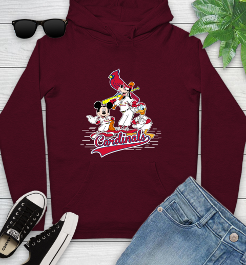 MLB St.Louis Cardinals Mickey Mouse Donald Duck Goofy Baseball T Shirt Youth Hoodie 7
