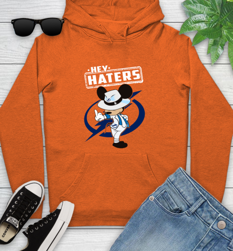 NHL Hey Haters Mickey Hockey Sports Tampa Bay Lightning Youth Hoodie 4