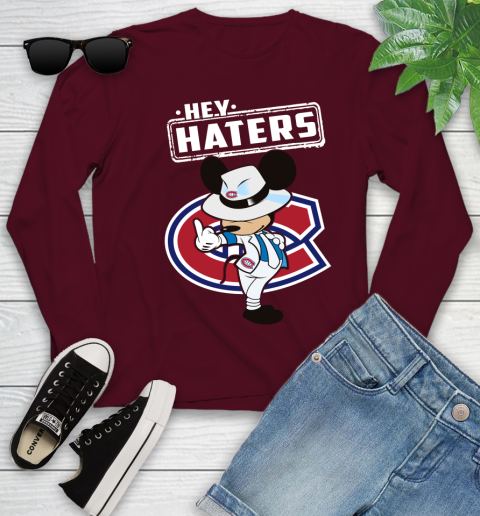 NHL Hey Haters Mickey Hockey Sports Montreal Canadiens Youth Long Sleeve 6