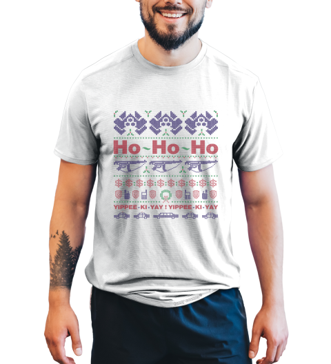 Die Hard Ugly Sweater Shirt, John McClane T Shirt, Ho Ho Ho Yippee Ki Yay Tshirt, Christmas Gifts