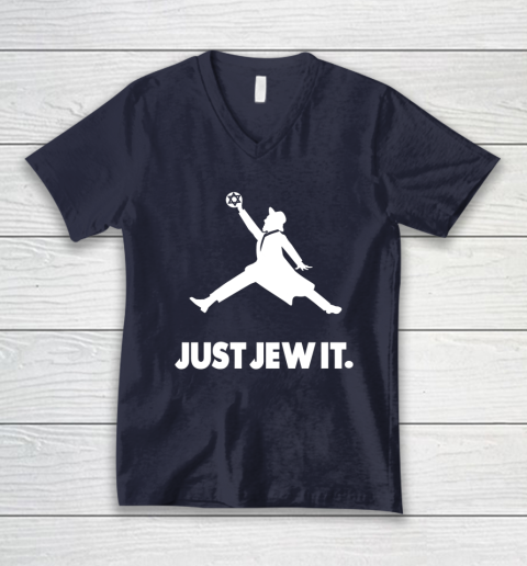 Just Jew It Jewish V-Neck T-Shirt 2