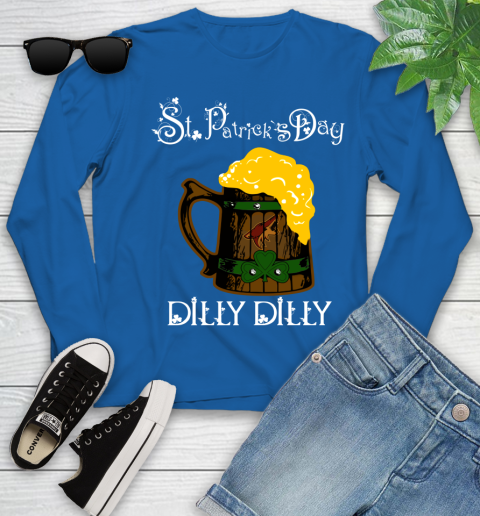 NHL Arizona Coyotes St Patrick's Day Dilly Dilly Beer Hockey Sports Youth Long Sleeve 10