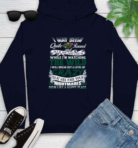 Minnesota Wild NHL Hockey Don't Mess With Me While I'm Watching My Team Youth Hoodie 3