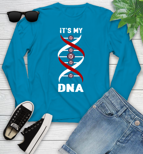 Washington Nationals MLB Baseball It's My DNA Sports Youth Long Sleeve - Image 9
