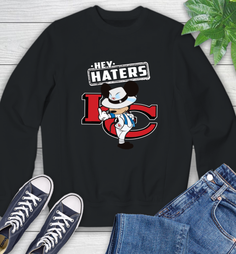 NFL Hey Haters Mickey Football Sports Kansas City Chiefs Sweatshirt