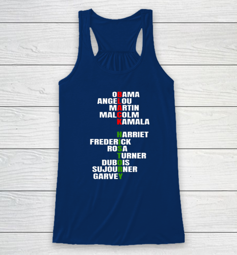 Obama Angelou Inspirational African Black History Month Racerback Tank 4