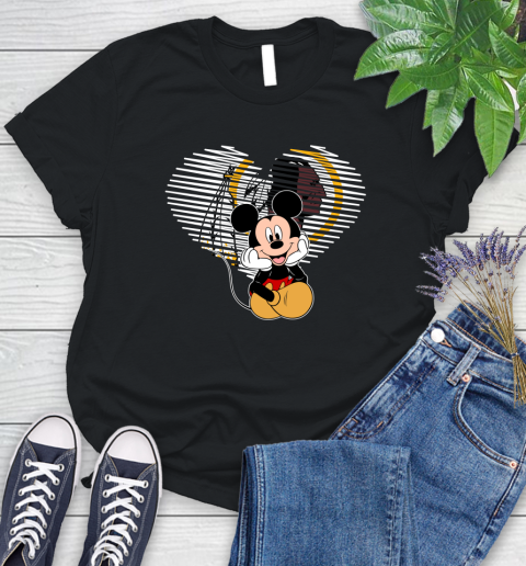 NFL Washington Redskins The Heart Mickey Mouse Disney Football T Shirt_000 Women's T-Shirt