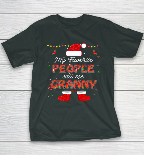 My Favorite People Call Me Granny Thanksgiving Christmas Youth T-Shirt 4
