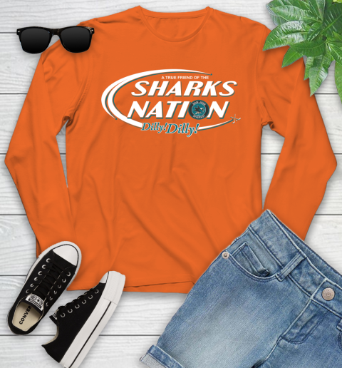 NHL A True Friend Of The San Jose Sharks Dilly Dilly Hockey Sports Youth Long Sleeve 3