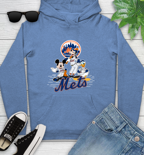 MLB New York Mets Mickey Mouse Donald Duck Goofy Baseball T Shirt Youth Hoodie 13
