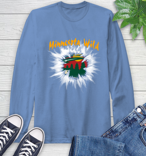 Minnesota Wild NHL Hockey Adoring Fan Rip Sports Long Sleeve T-Shirt 12