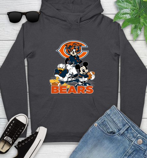NFL Chicago Bears Mickey Mouse Donald Duck Goofy Football Shirt Youth Hoodie 8