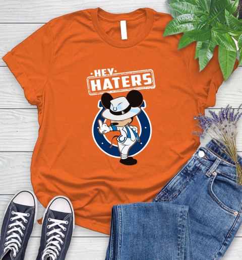 NFL Hey Haters Mickey Football Sports Indianapolis Colts Women's T-Shirt 3