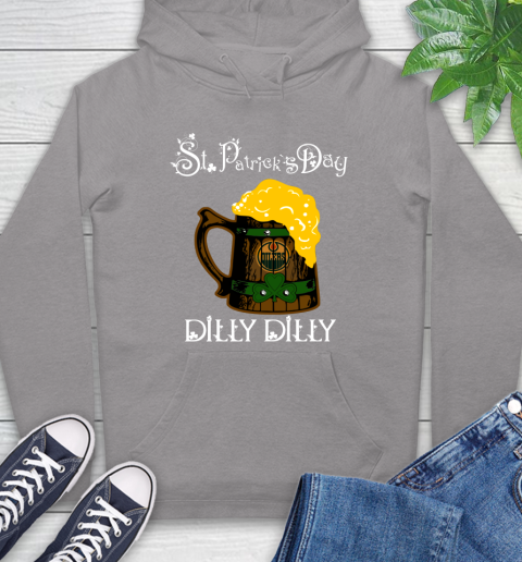 NHL Edmonton Oilers St Patrick's Day Dilly Dilly Beer Hockey Sports Hoodie 6