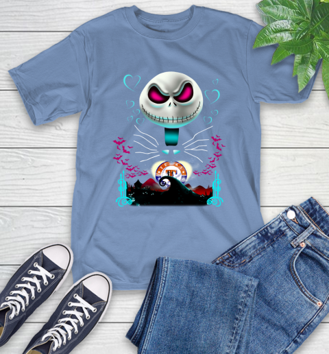 MLB Texas Rangers Jack Skellington Sally The Nightmare Before Christmas Baseball T-Shirt 12