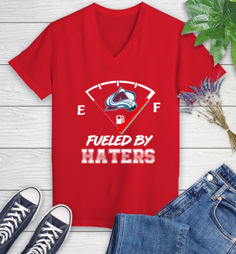 Colorado Avalanche NHL Hockey Fueled By Haters Sports Women's V-Neck T-Shirt 11