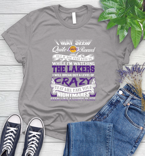 Los Angeles Lakers NBA Basketball Don't Mess With Me While I'm Watching My Team Women's T-Shirt 5