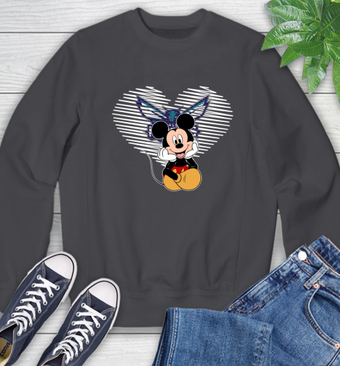 NBA Charlotte Hornets The Heart Mickey Mouse Disney Basketball Sweatshirt 6