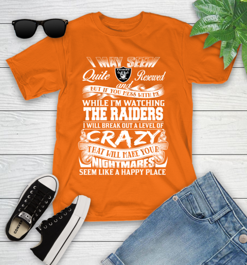 Oakland Raiders NFL Football Don't Mess With Me While I'm Watching My Team Youth T-Shirt 9
