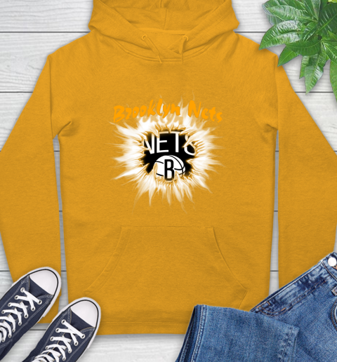 Brooklyn Nets NBA Basketball Rip Sports Hoodie 3 Brooklyn Nets NBA Basketball Rip Sports Hoodie - Image 3