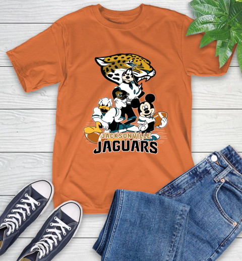 NFL Jacksonville Jaguars Mickey Mouse Donald Duck Goofy Football Shirt T-Shirt 4