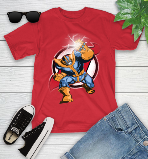 New Jersey Devils NHL Hockey Thanos Avengers Infinity War Marvel Youth T-Shirt 13