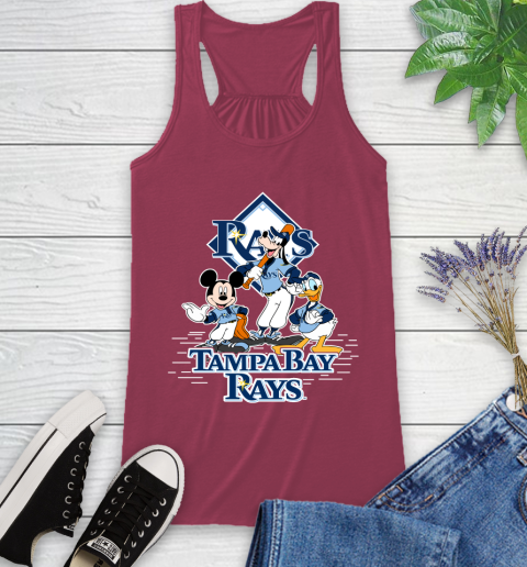 MLB Tampa Bay Rays Mickey Mouse Donald Duck Goofy Baseball T Shirt Racerback Tank 7