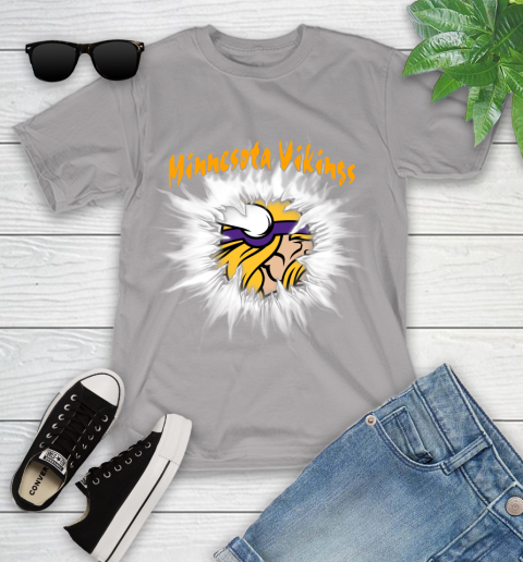Minnesota Vikings NFL Football Adoring Fan Rip Sports Youth T-Shirt 4