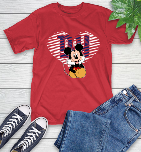 NFL New York Giants The Heart Mickey Mouse Disney Football T Shirt_000 T-Shirt 11