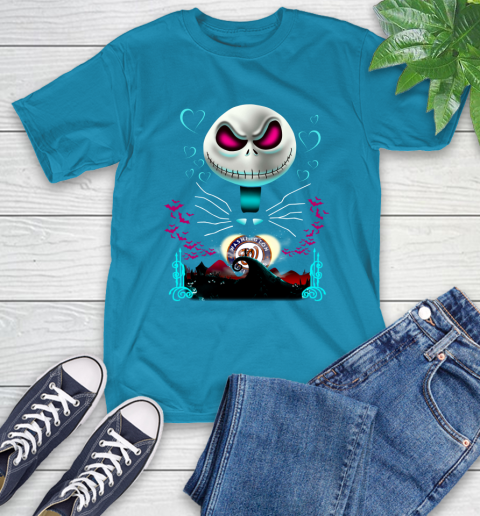 MLB Washington Nationals Jack Skellington Sally The Nightmare Before Christmas Baseball T-Shirt 9