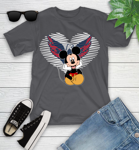 NHL Washington Capitals The Heart Mickey Mouse Disney Hockey Youth T-Shirt 6