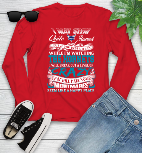 Charlotte Hornets NBA Basketball Don't Mess With Me While I'm Watching My Team Youth Long Sleeve 11
