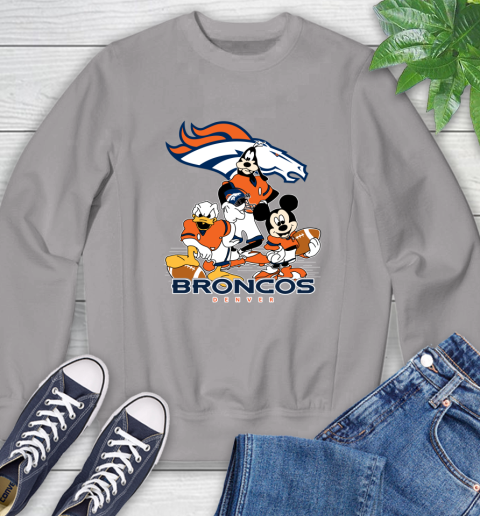 NFL Denver Broncos Mickey Mouse Donald Duck Goofy Football Shirt Sweatshirt 5