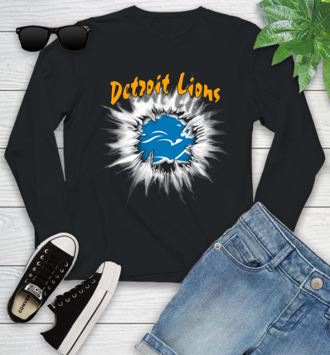 Detroit Lions NFL Football Adoring Fan Rip Sports Youth Long Sleeve