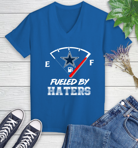 Dallas Cowboys NFL Football Fueled By Haters Sports Women's V-Neck T-Shirt 10