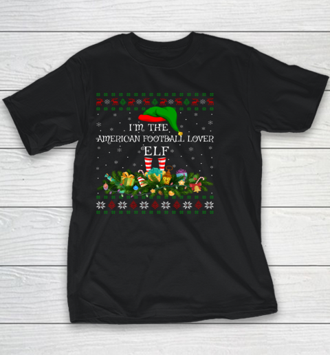 Matching Family Ugly American Football Lover Elf Christmas Youth T-Shirt