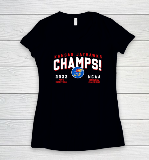 Kansas Jayhawks Championship Women's V-Neck T-Shirt