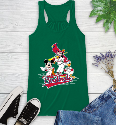 MLB St.Louis Cardinals Mickey Mouse Donald Duck Goofy Baseball T Shirt Racerback Tank 6