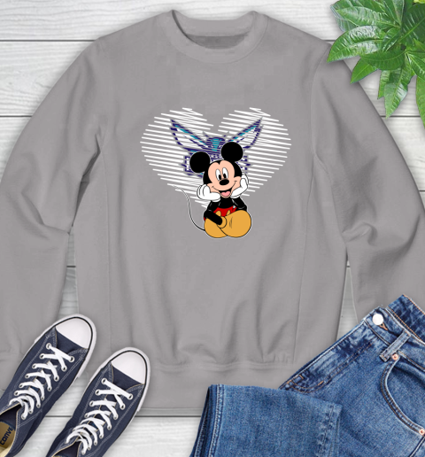 NBA Charlotte Hornets The Heart Mickey Mouse Disney Basketball Sweatshirt 5