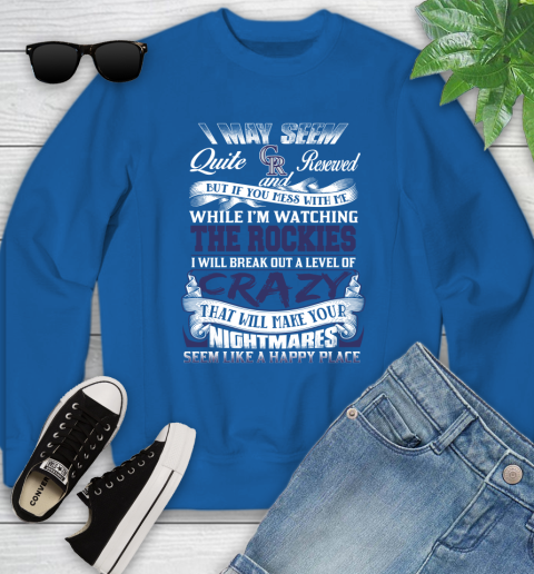 Colorado Rockies MLB Baseball Don't Mess With Me While I'm Watching My Team Youth Sweatshirt 7