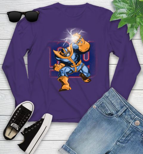 New York Giants NFL Football Thanos Avengers Infinity War Marvel Youth Long Sleeve 4